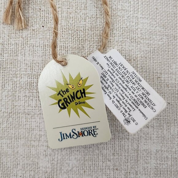 Jim Shore Grinch 2025 Ornament - New NWT - Grinch Holding Banner Dated 2025 - Picture 4 of 4